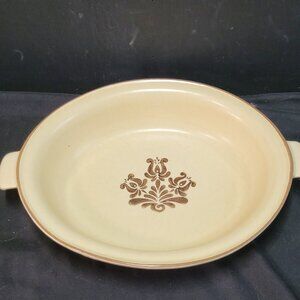 Vintage 1976 Pfaltzgraff Stoneware "Village" 11" Oval Handled Serving Bowl